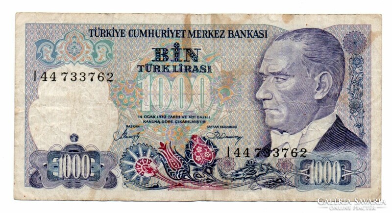 1.000   Líra  1970      Törökország