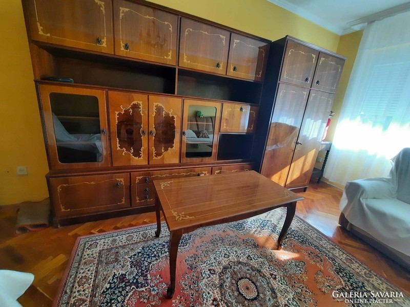 Inlaid wardrobe with table