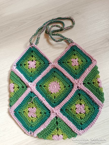 Crocheted women's shoulder bag