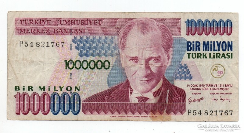 1.000.000   Líra  1970    Szakadt   Törökország