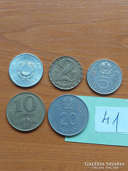 MAGYAR NÉPKÖZTÁRSASÁG 1+2+5+10+20 FORINT 1989  FORINT SOR 5 DB  41