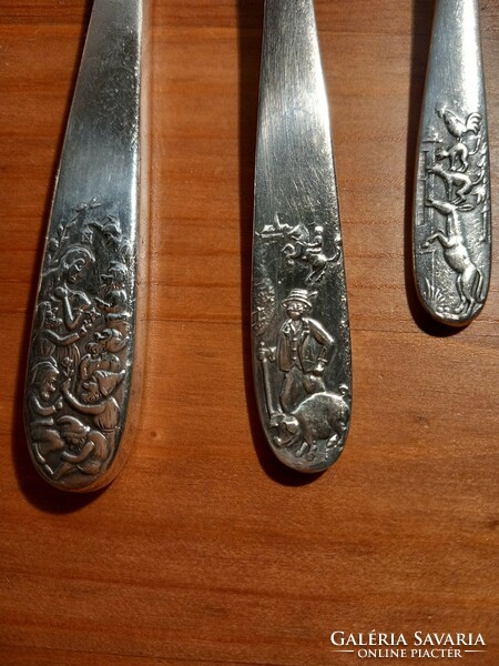 Berndorf children's matching silver-plated cutlery set of 4 pieces