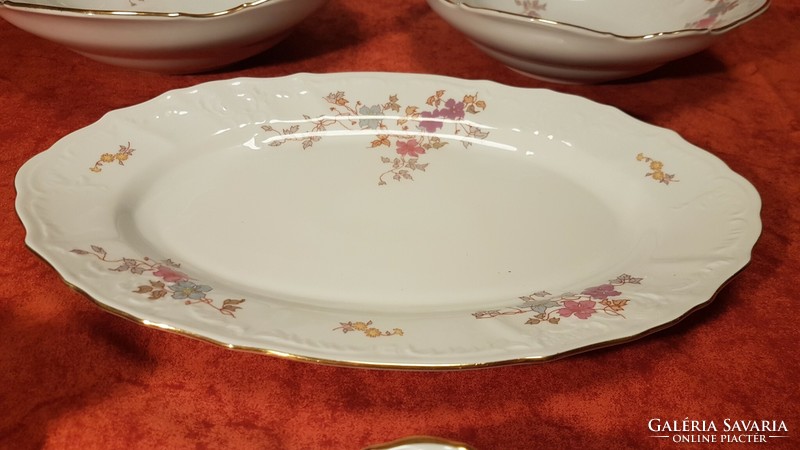 Bernadotte 6 darabos gazdagon aranyozott, meseszép Csehszlovák porcelán garnitúra