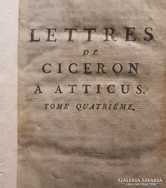 Cicero's letters to Atticus 4 volumes in perfect condition, then 250 years old French baroque leather bound