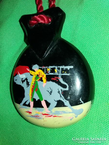 Old painted wooden Spanish fandango dancer castanets clicking dance props / decorative object according to pictures