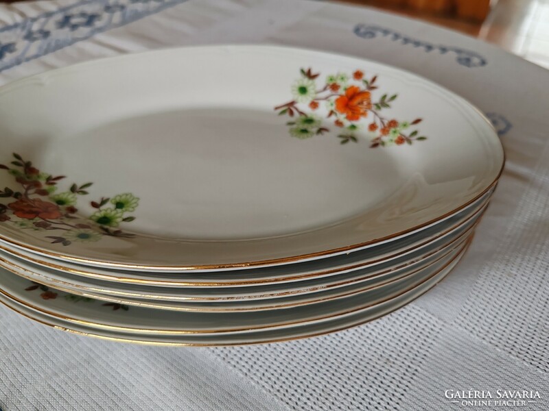 6 oval, sausage, pancake porcelain plates 1000/pc