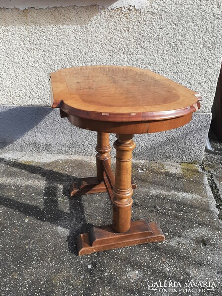 Antique shaped pewter table - dining table height