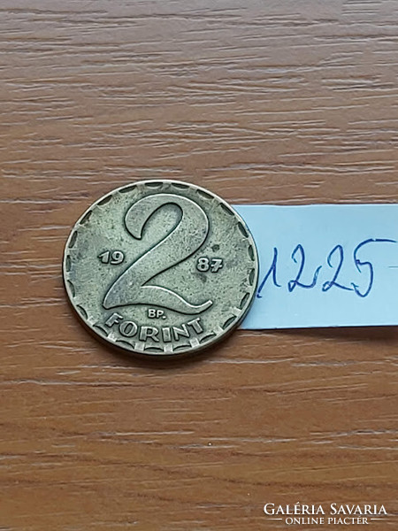 MAGYAR NÉPKÖZTÁRSASÁG 2 FORINT 1987  Sárgaréz   1225