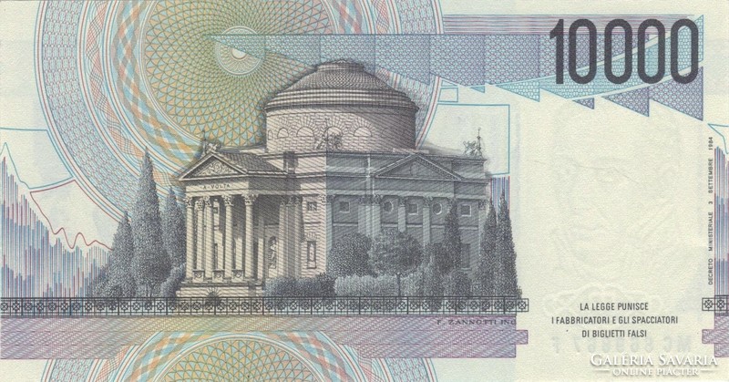 10000 líra lire 1984 signo Ciampi és Speziali Olaszország UNC . 2.