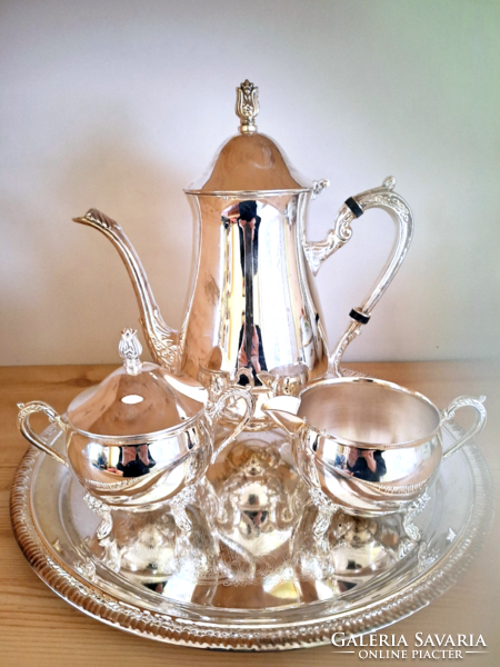 Silver plated tea service set