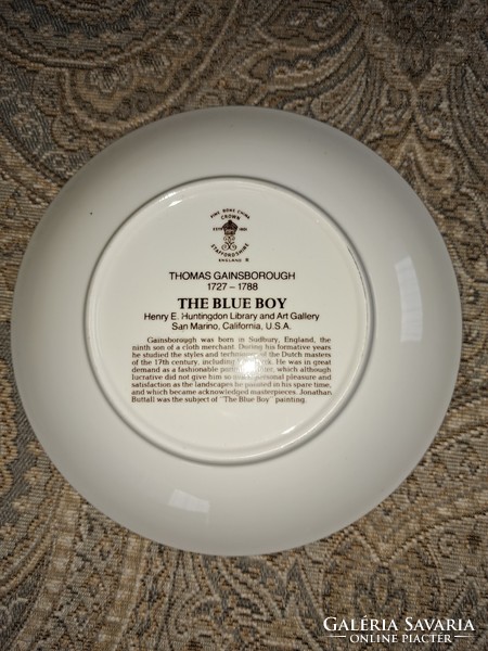 Straffordshire the blue boy decorative plate