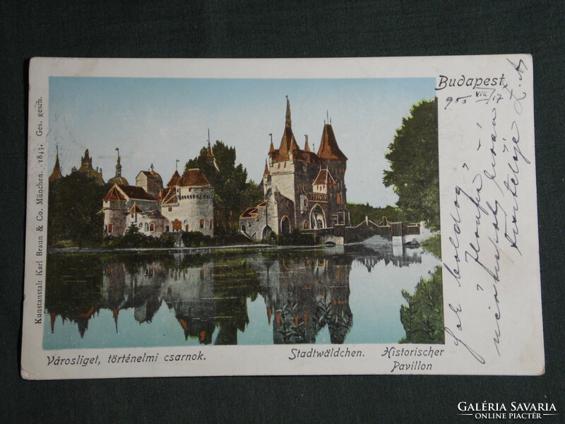 Képeslap, Postcard, Budapest,Városliget, Vajdahunyad vár , 1900
