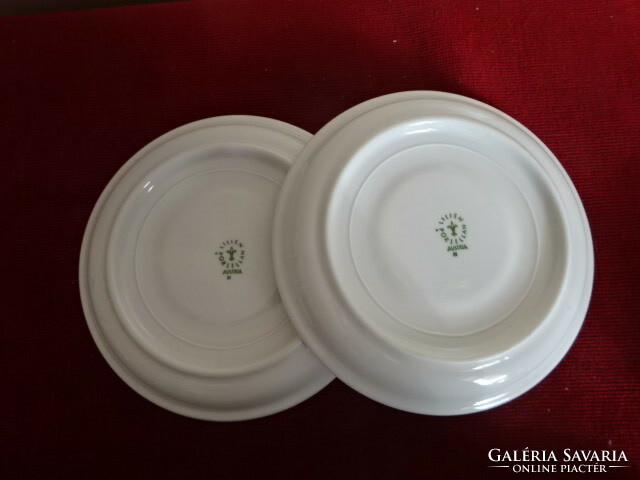 Lilien porcelain Austrian teacup coaster, diameter 14.5 cm. Two pieces. Jokai.