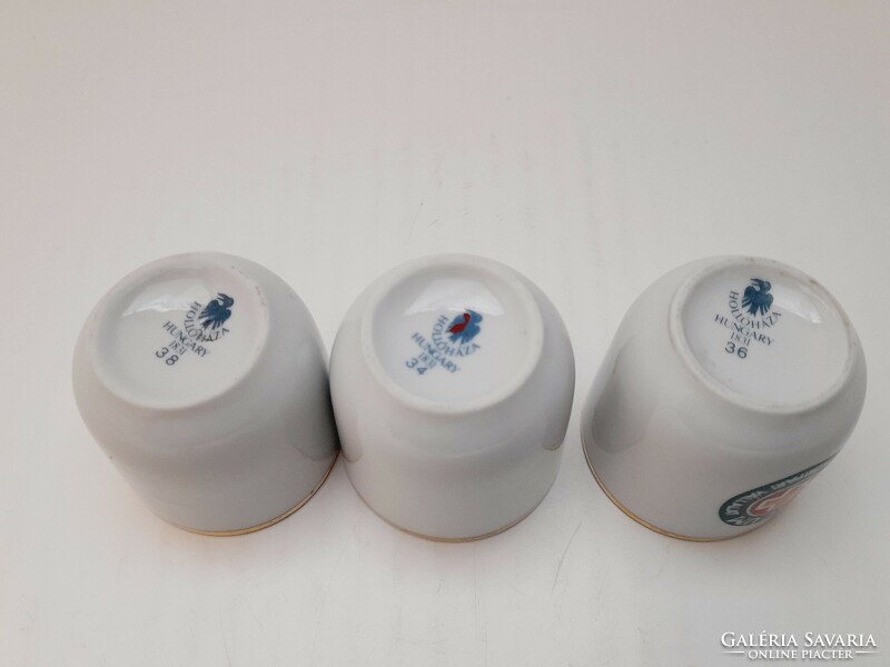 Hollóházi Unicumos poharak, 3 db