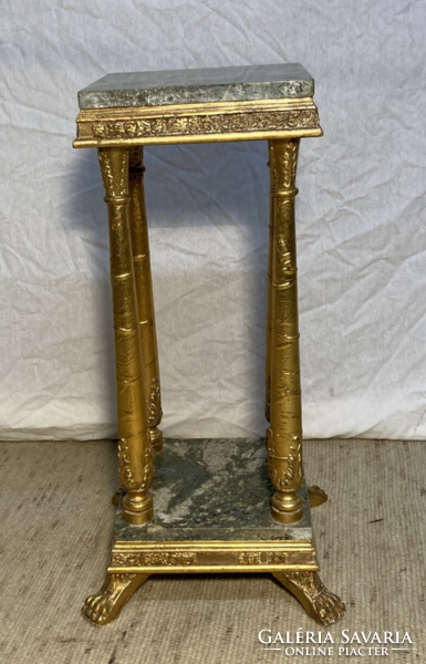 Antique gilded marble plinth
