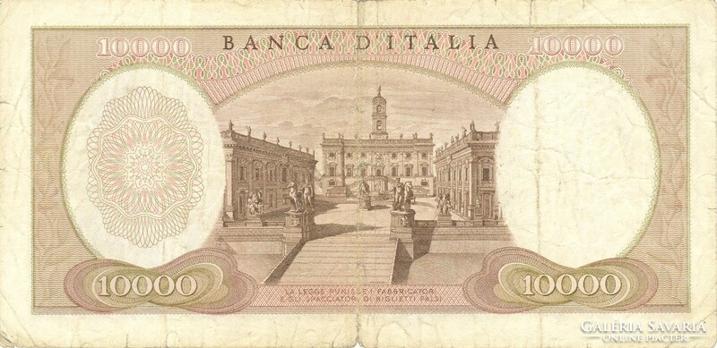 10000 Lira lire 1970 signo carli and Italy.