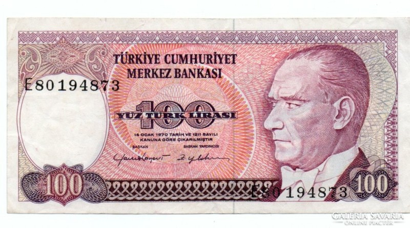 100   Líra  1970      Törökország