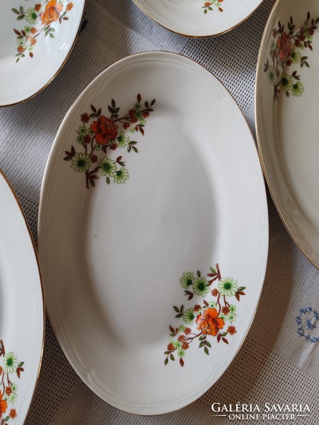 6 oval, sausage, pancake porcelain plates 1000/pc