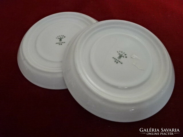 Lilien porcelain Austria (v8) tea cup coaster, diameter 14 cm. Two pieces. Jokai.