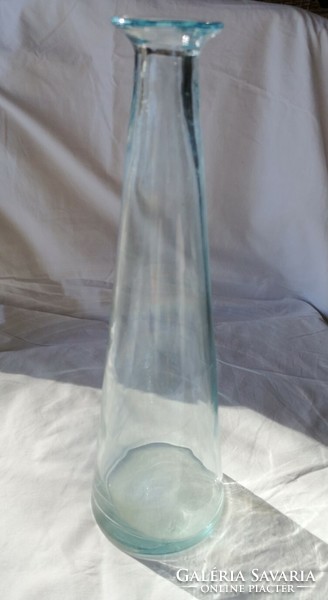 38 cm high, thick village, cone glass vase