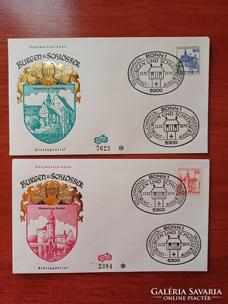 2 nszk first day envelopes / fdc 1979 numbered