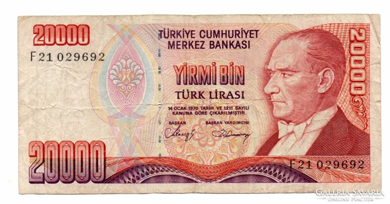 20.000   Líra  1970      Törökország