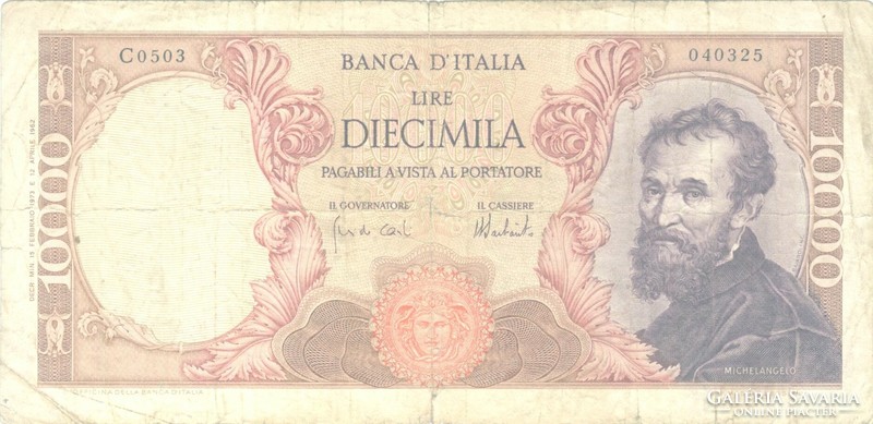 10000 Lira 1973 Signo Carli and Barbarito Italy 3.