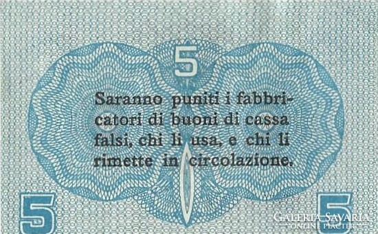5 centesimi 1918 Olaszország Velence 4.