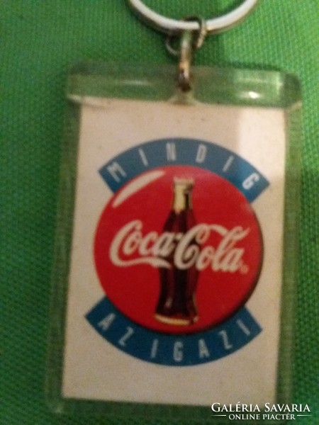 Retro tobacconist double-sided Coca Cola key ring as shown in the pictures