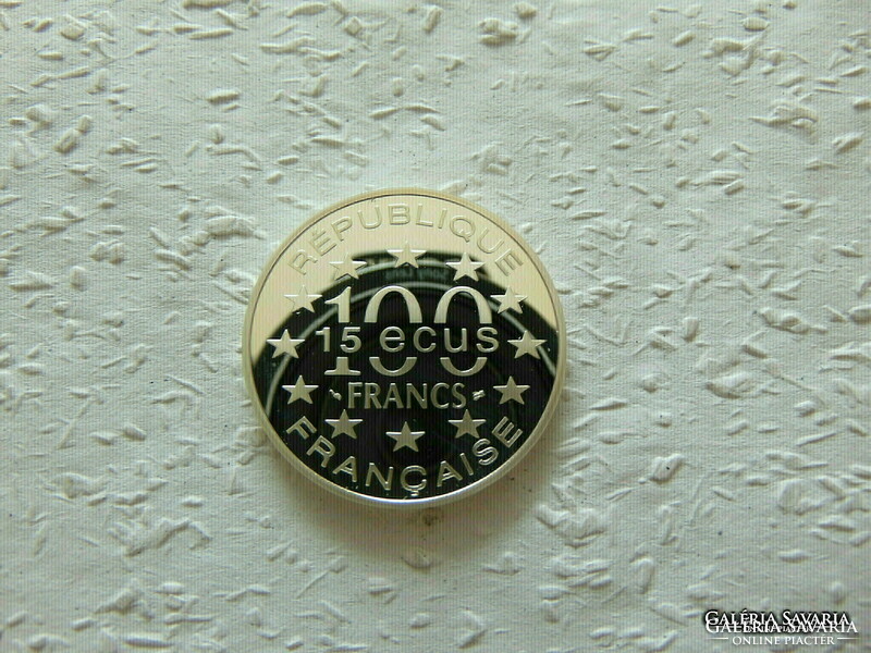 France silver 15 ecu - 100 francs 1995 pp 22.30 Gramm