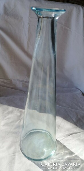 38 cm high, thick village, cone glass vase