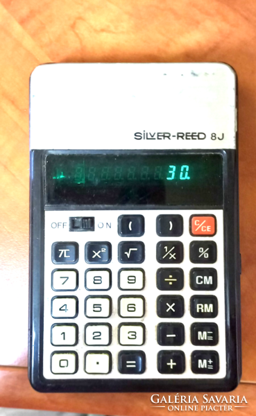 Silver Reed 8j  japán számológép 1976-77-ből