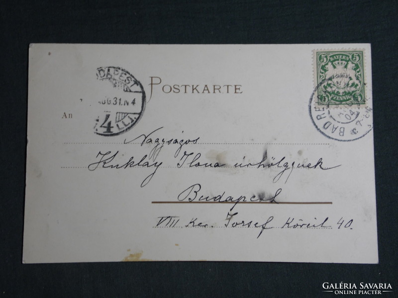 Képeslap, Postcard, Germany, Thumsee bei Bad Reichenhall , 1904