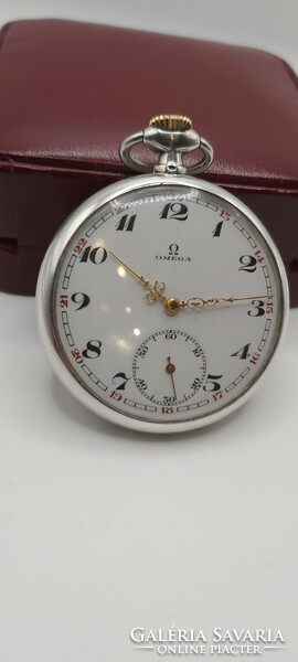 Beautiful silver omega pocket watch