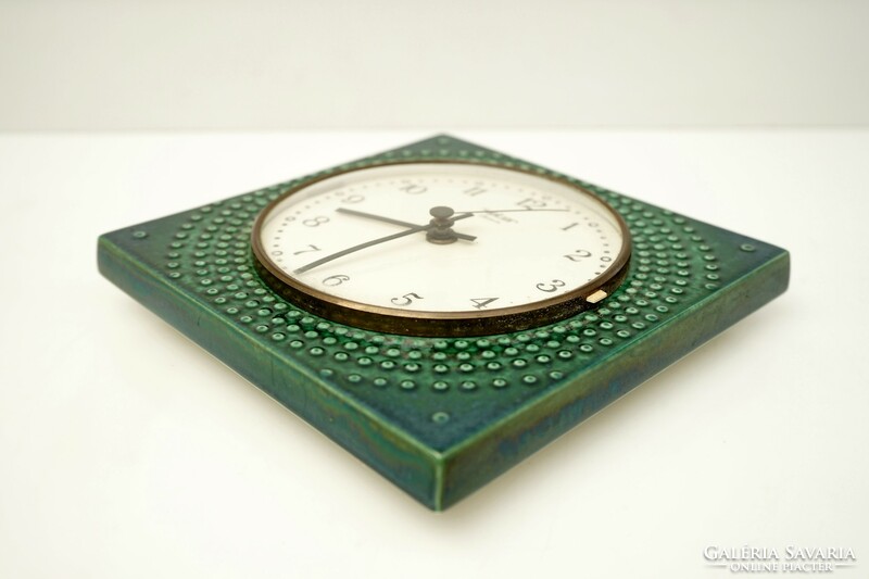 Beautiful peter wall clock / ceramic / quartz structure / retro / old / works!