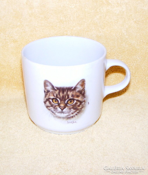 Cat porcelain mug