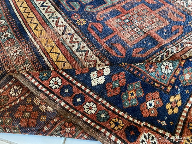 Antique Caucasian Kazakh carpet 255x146