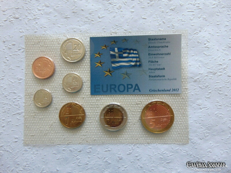 Greece euro circulation series 2012 in blister