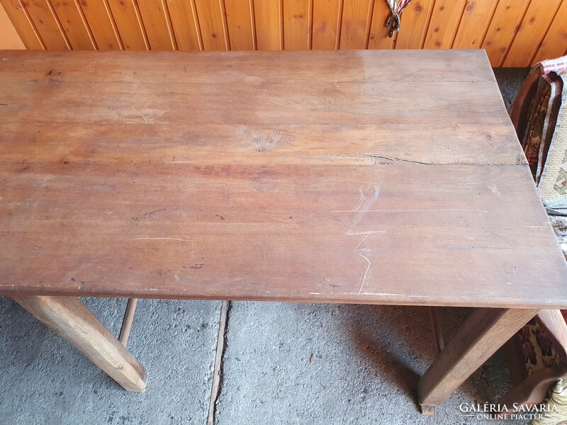 Old wooden dining table