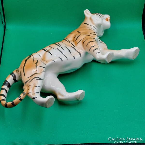 Ritka gyűjtői Nagyméretű Gránit tigris figura 38 cm