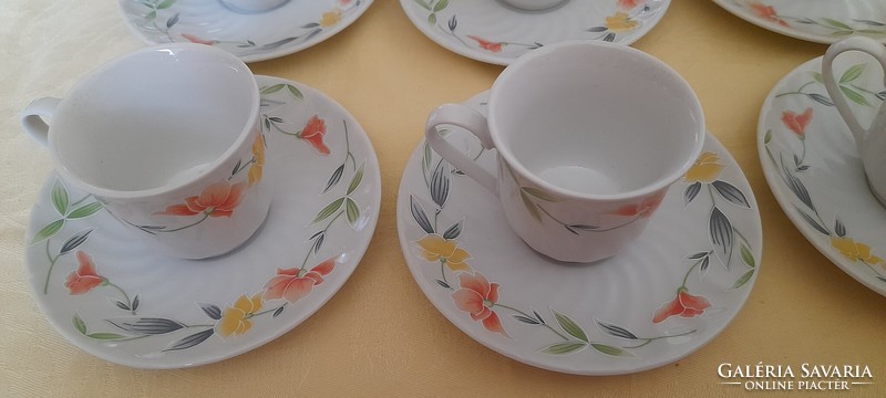 Coffee set, 12 pieces, cups, plates, china