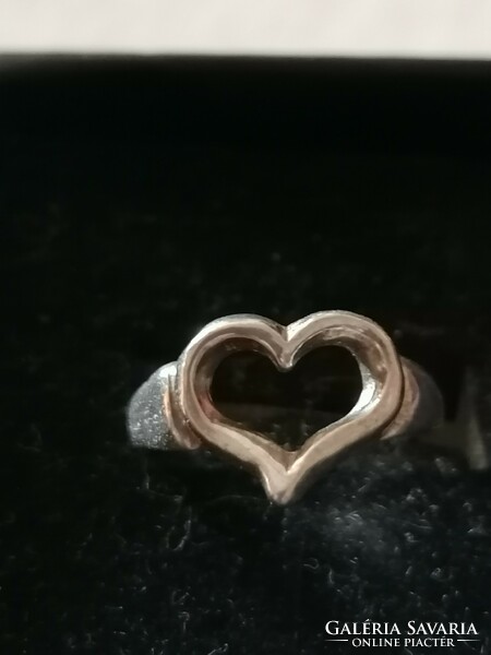 Szív formájú ezüst gyűrű