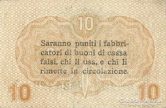 10 centesimi 1918 Olaszország Velence 3.