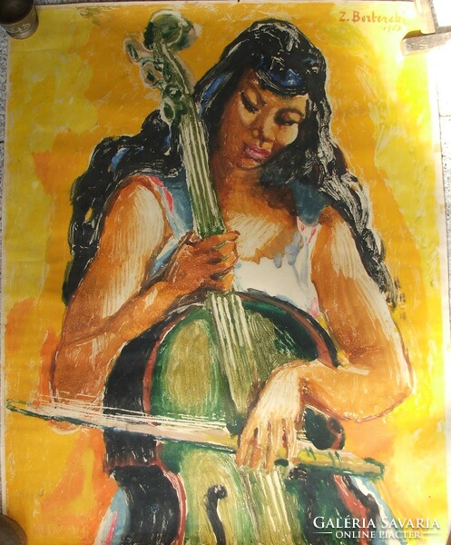 Zoltán Borbereki Kovács: black woman playing the cello