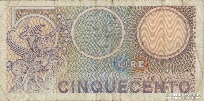 500 Lira lire 14.02.1974. Italy