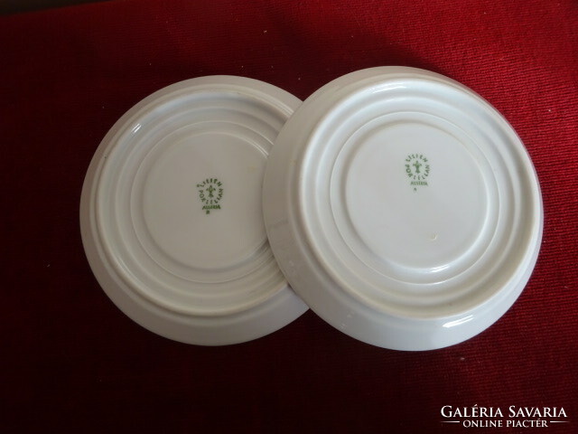 Lilien porcelain Austria, tea cup coaster, two pieces, diameter 14.4 cm. Jokai.