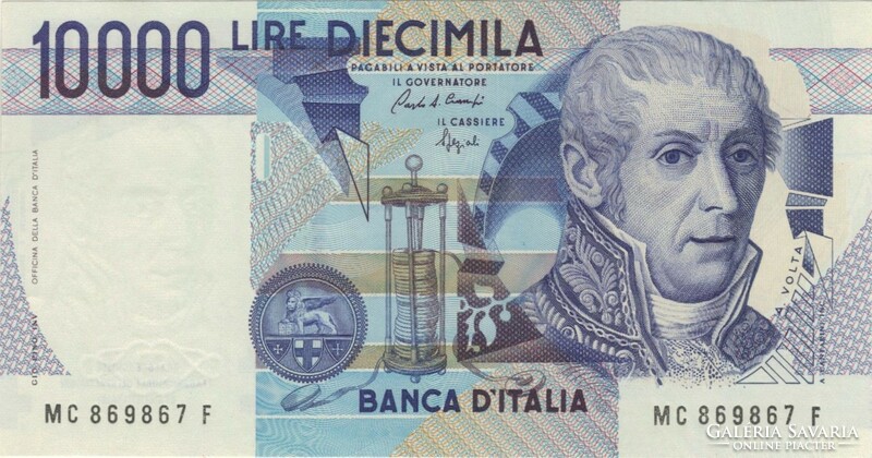 10000 Lira lire 1984 signo ciampi and special Italy unc. 2.