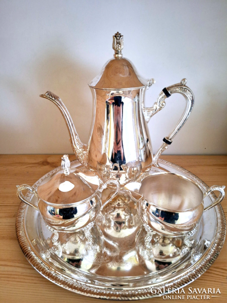 Silver plated tea service set