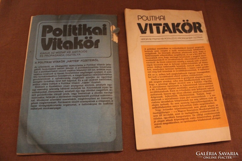 2 db Politikai vitakör 1985