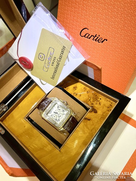 Cartier santos xl 18k diamond